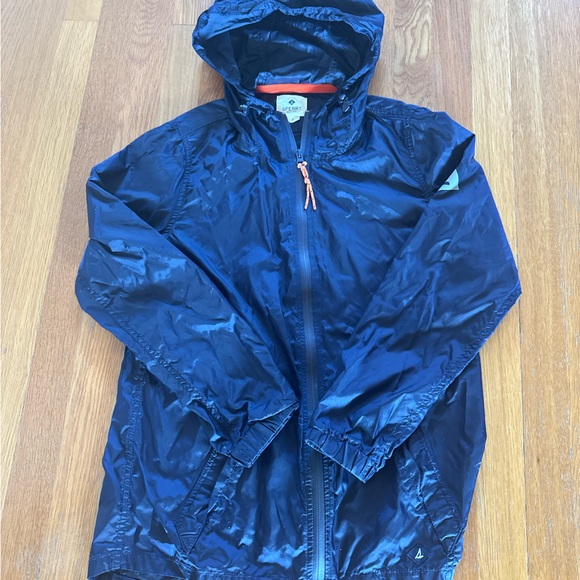 Women’s Sperry Top-Sider Navy Blue Rain Jacket Small - Picture 2 of 6